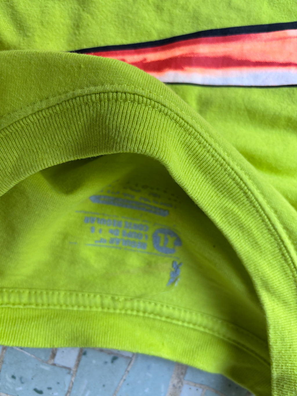 Y2K Nike Swim T-shirt Size XL Lime Green