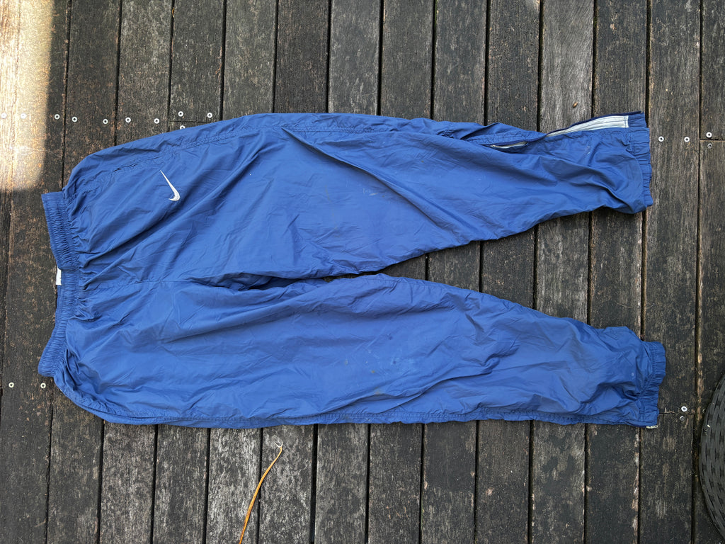 Nike Nylon Track Pants Size S Vintage Y2K Navy