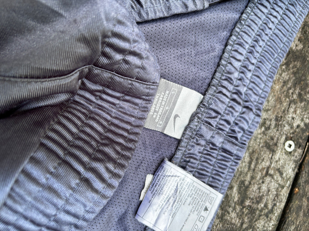 Nike Y2K Dark Grey Satin Tearaway Track Pants Size L