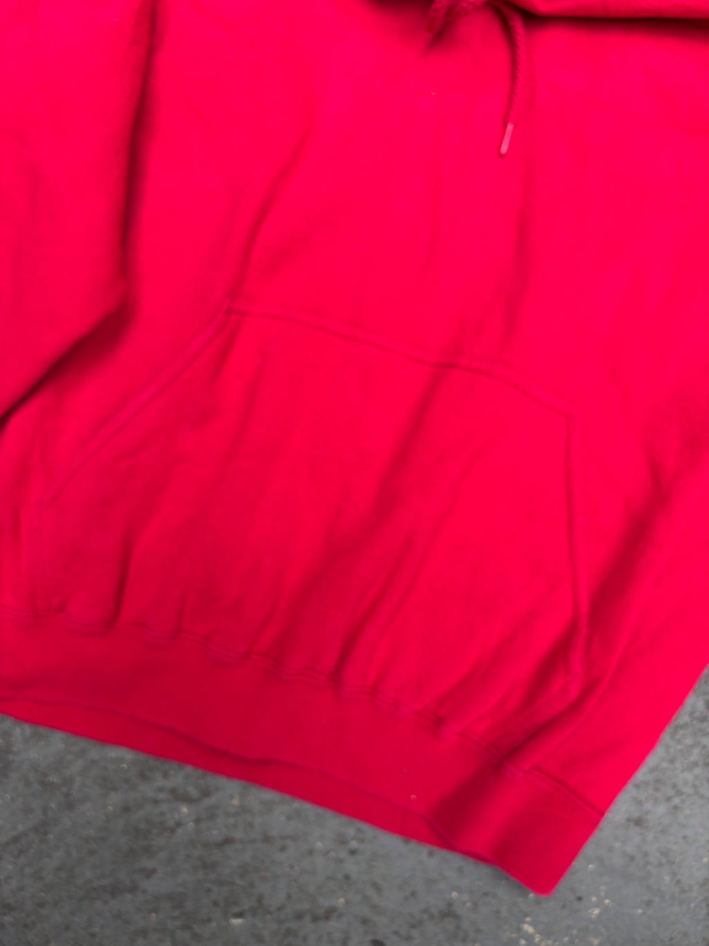 Vintage 90s Nike Hoodie Size S Red Black Chest Swoosh Kangaroo Pouch