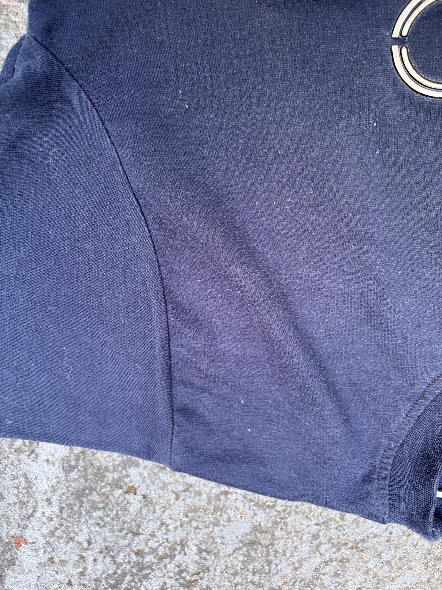 Vintage 90s Nike T-shirt Size S Navy Embossed Spell Out Logo Crew Neck Stretchy
