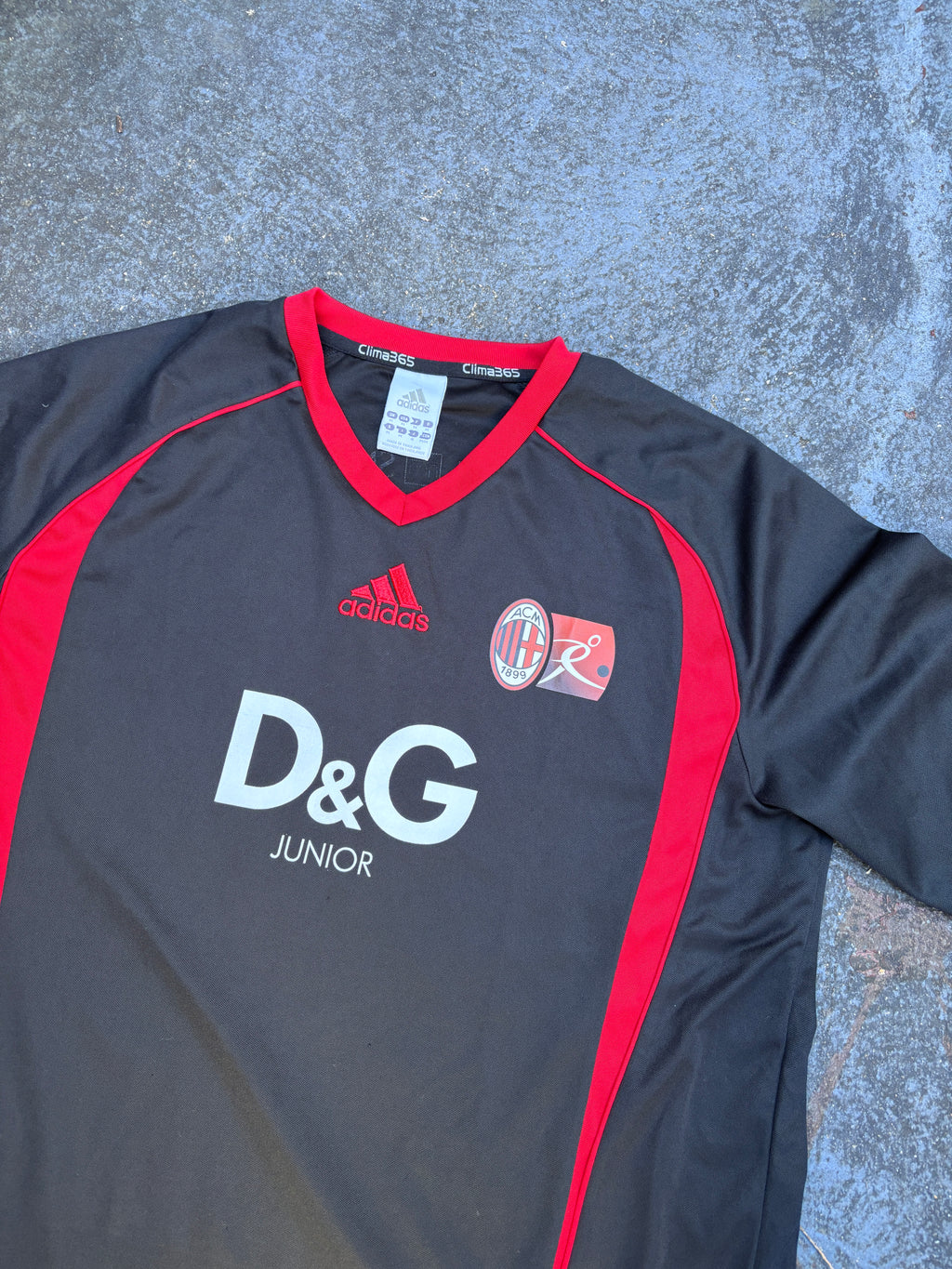 Vintage Adidas x Dolce Gabbana AC Milan Jersey M Black Red 2009 Home Shirt