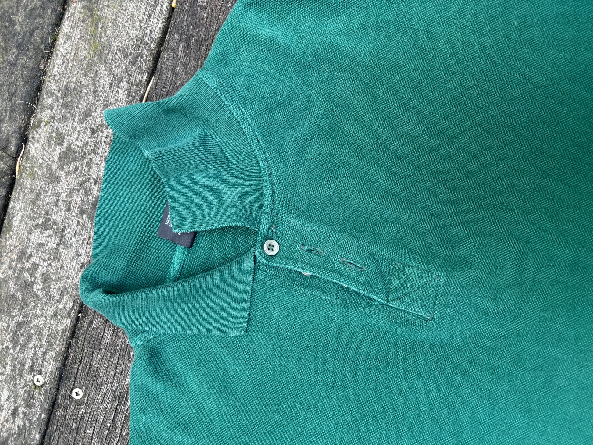 Vintage Kathmandu Polo Size L Green Cotton Lizzard Tag Gorpcore