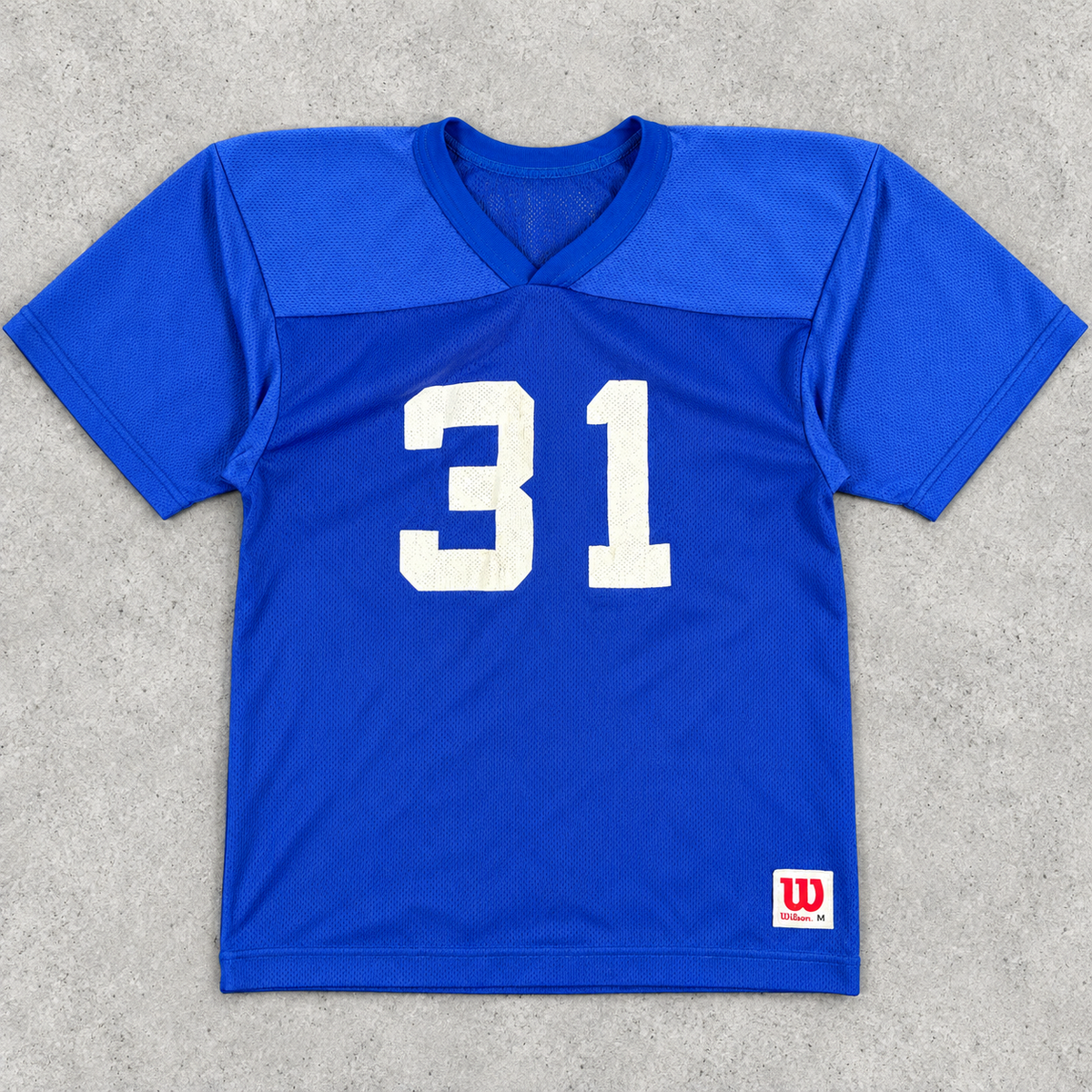 Vintage Wilson Football Jersey Women's Small Blue White High School