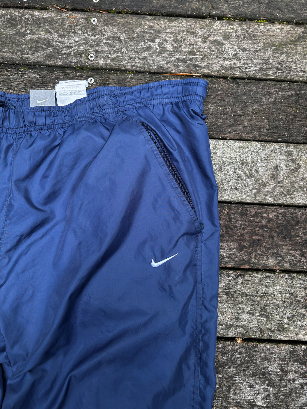 Classic Y2K Nike Track Pants Sz L Navy