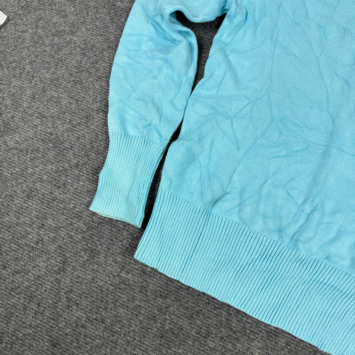 Ralph Lauren V-Neck Sweater Women's XS Baby Blue Small Pony Golf Core