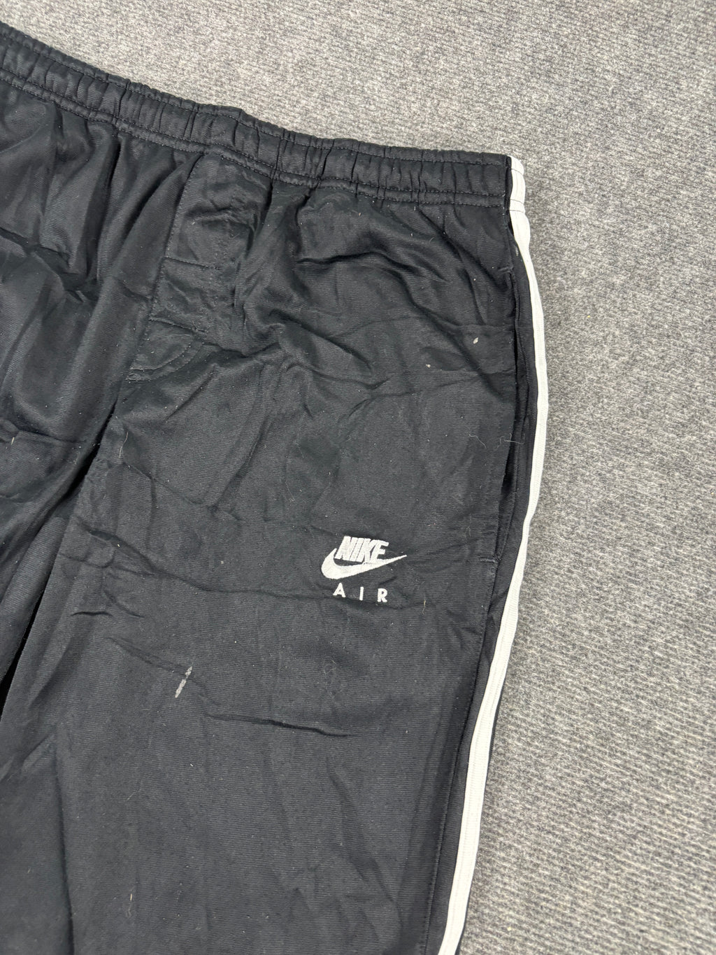 Vintage Baggy Nike Air Track Pants Black White Stripe y2k era