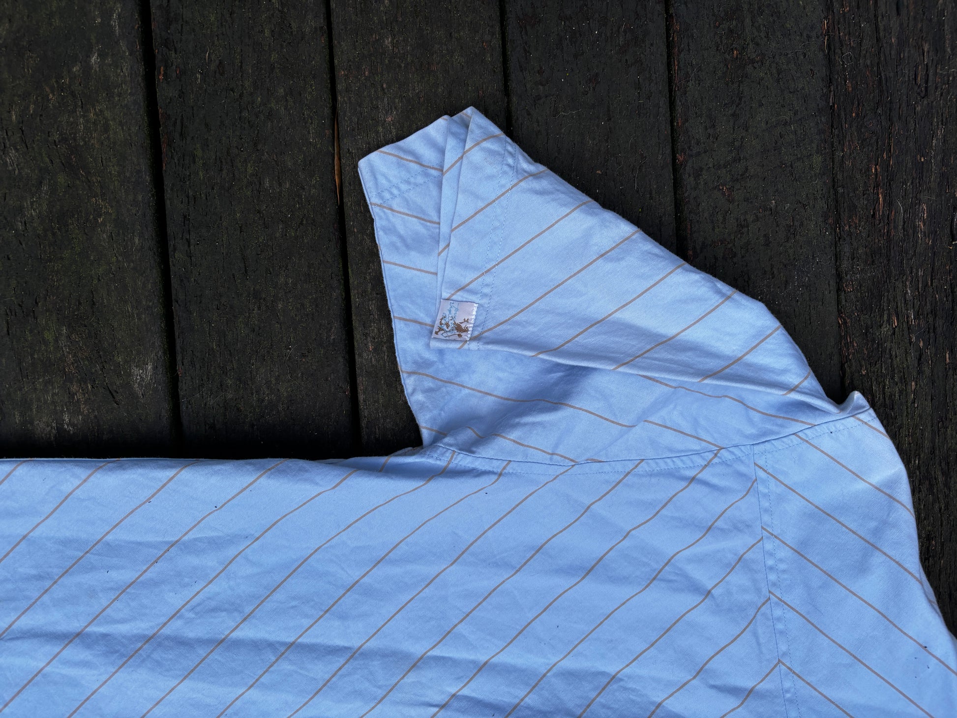 Vintage Piping Hot Shirt Size L Blue