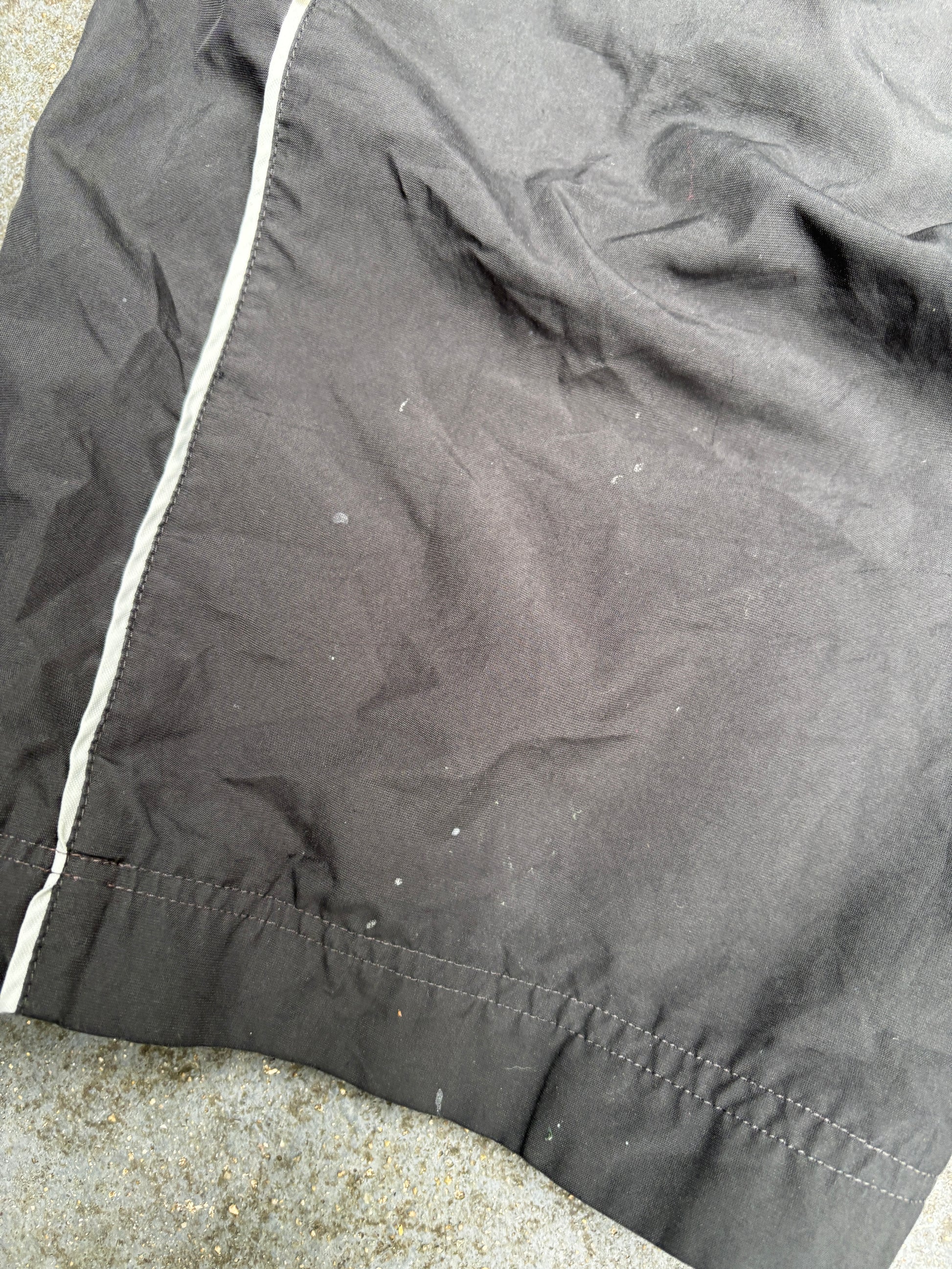 Vintage Y2K Nike 3/4 Track Pants XL Black Grey Piping Classic Windbreakers