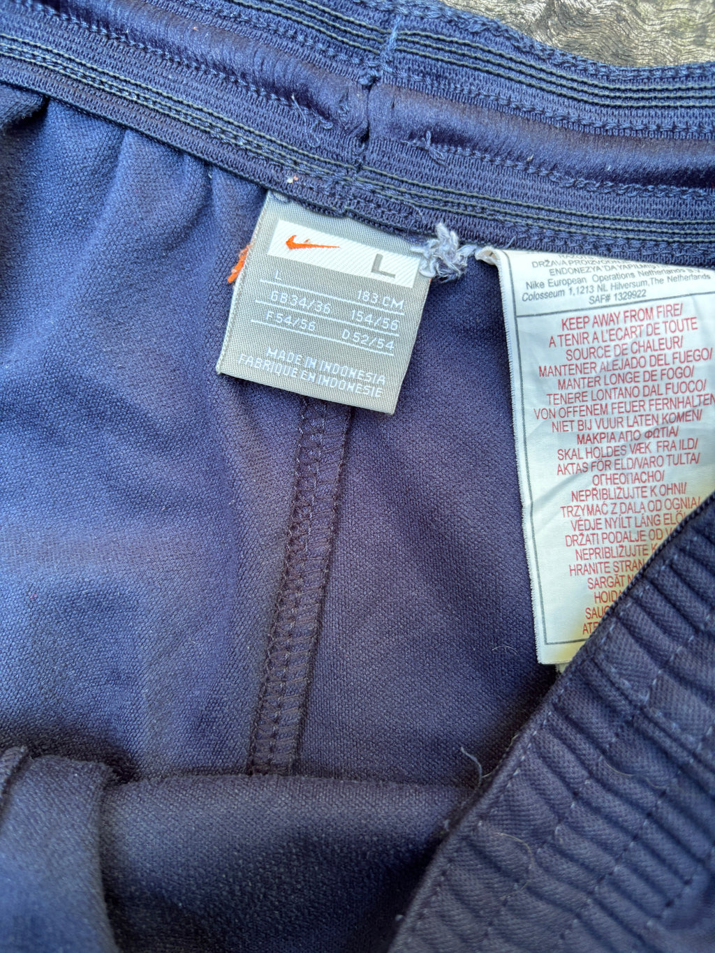 Vintage Nike Football Track Pants Size L Navy