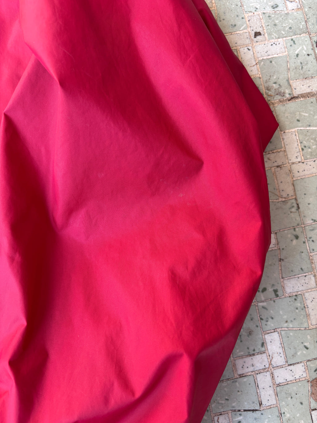 Columbia Overcoat Jacket Size L Red Nylon Windbreaker
