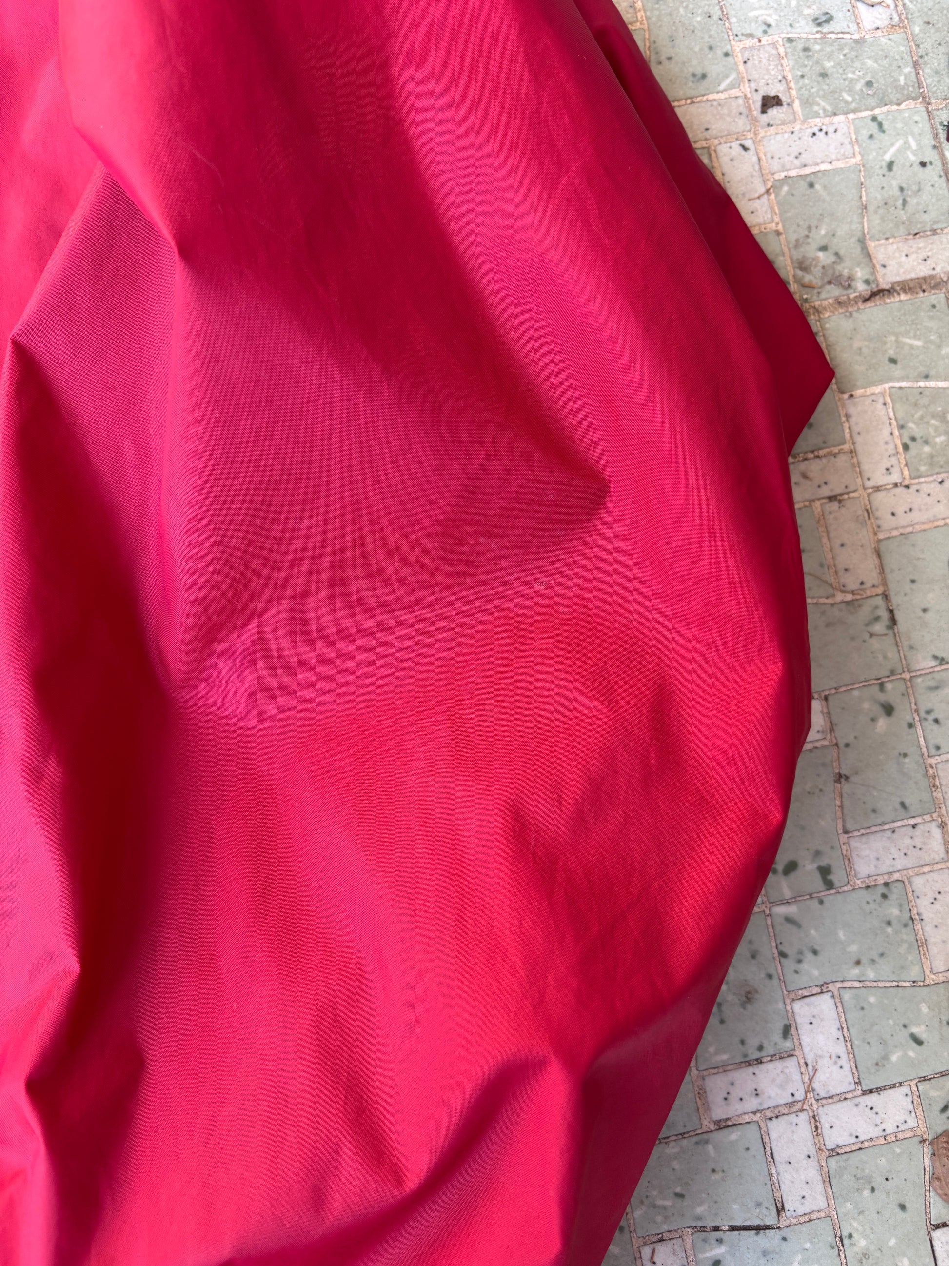 Columbia Overcoat Jacket Size L Red Nylon Windbreaker