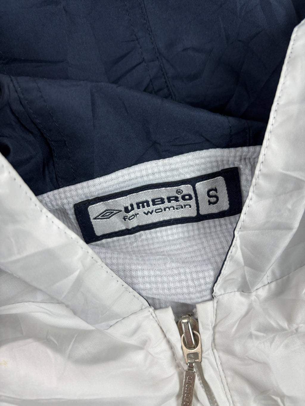 Vintage Y2K Umbro England Jacket Women's Small White Red Windbreaker