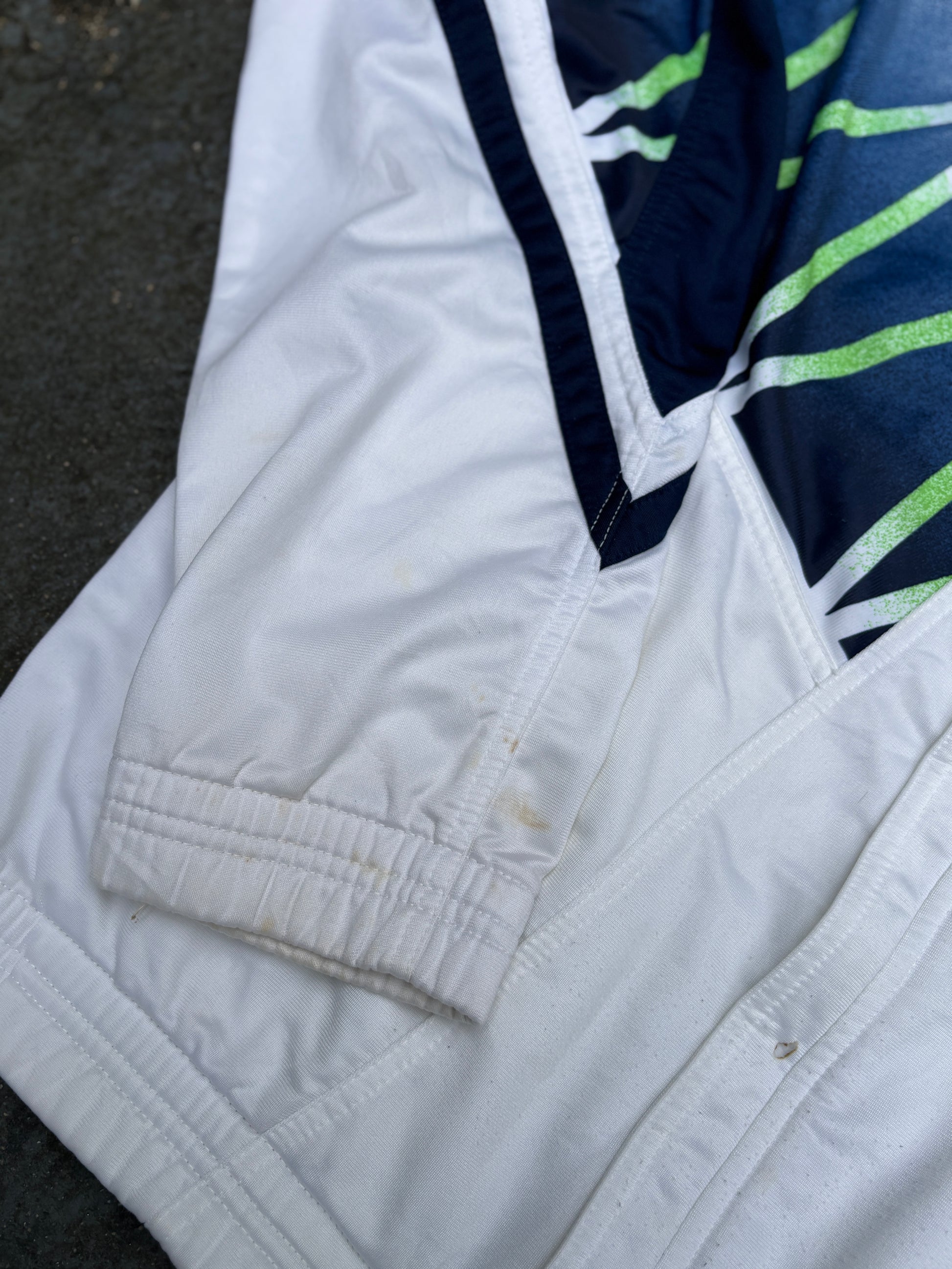Vintage 1994 Diadora Italia Football Jacket Size M White Italy World Cup Zip Up