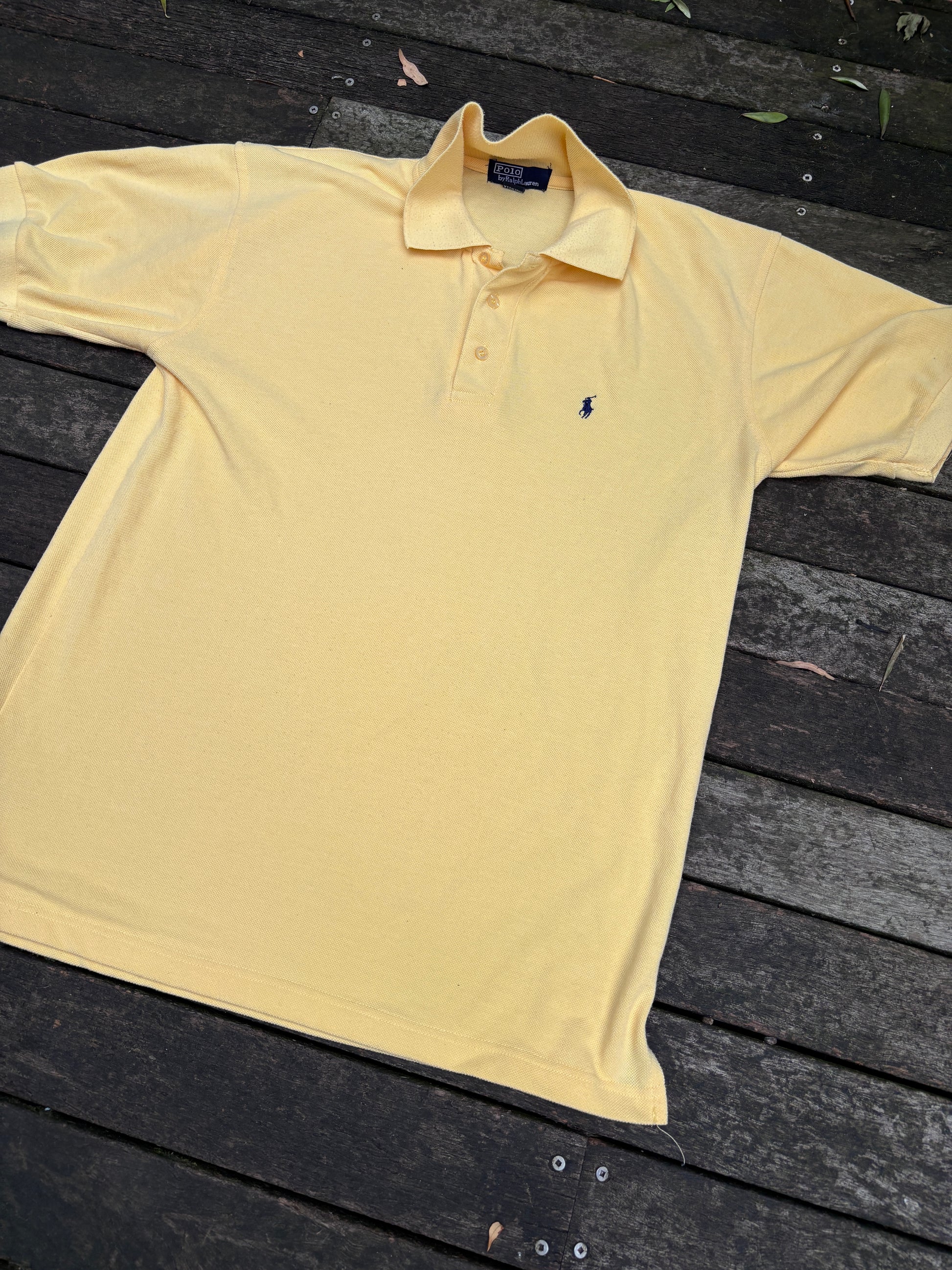 Vintage 90's Ralph Lauren Polo Shirt Size M Yellow