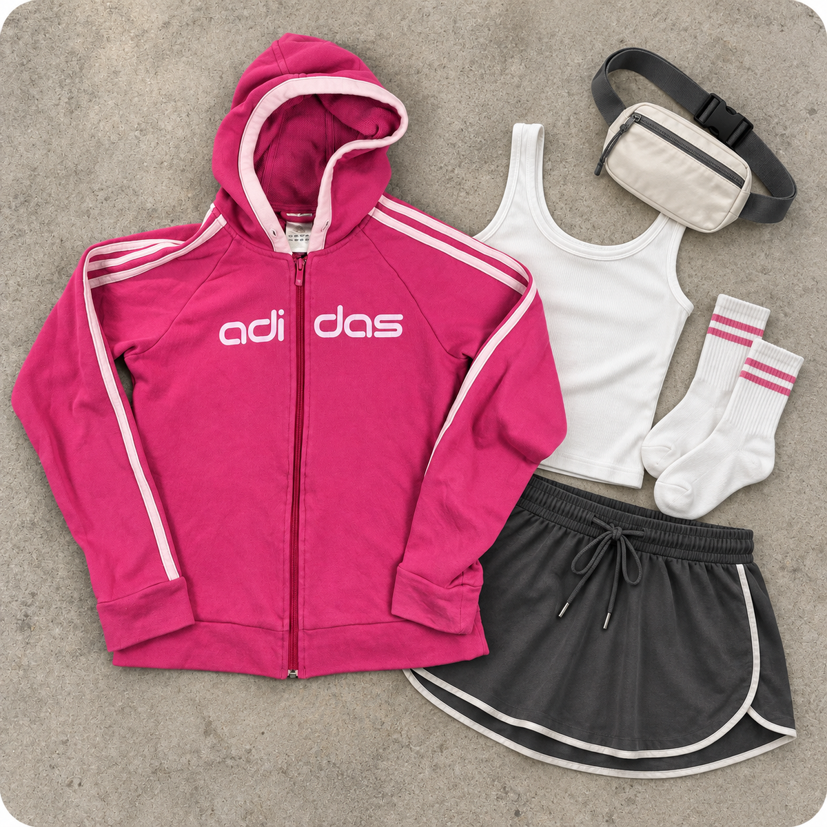 Vintage y2k Adidas Hoodie Women's XS Pink Activewear Spell Out Logo