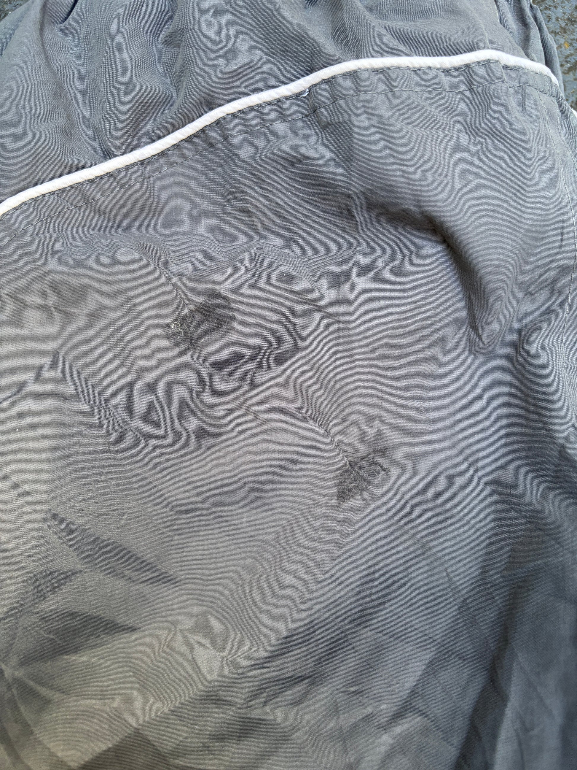 Vintage 90s Nike Court Alpha Project Track Pants Size M Grey White Piping Logo Rare