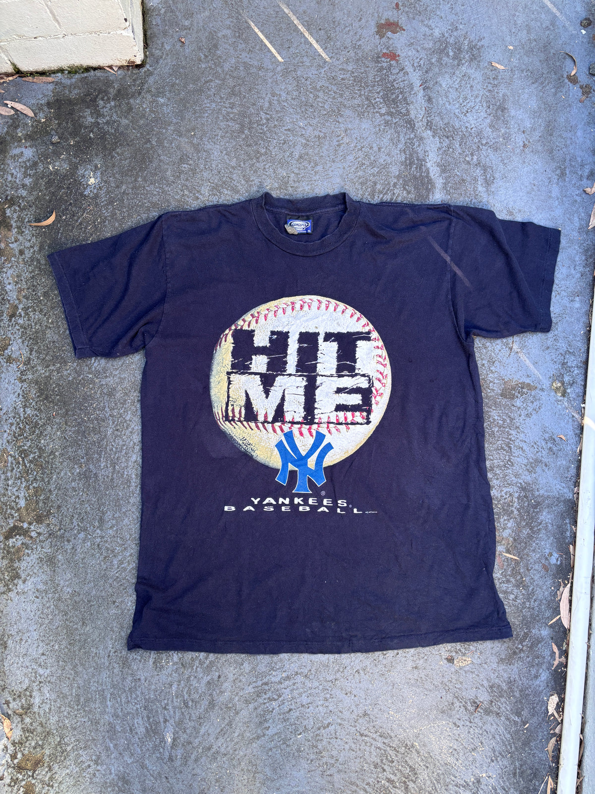 Vintage 90s New York Yankees Single Stitch T-shirt Size XL Baseball Graphic Print