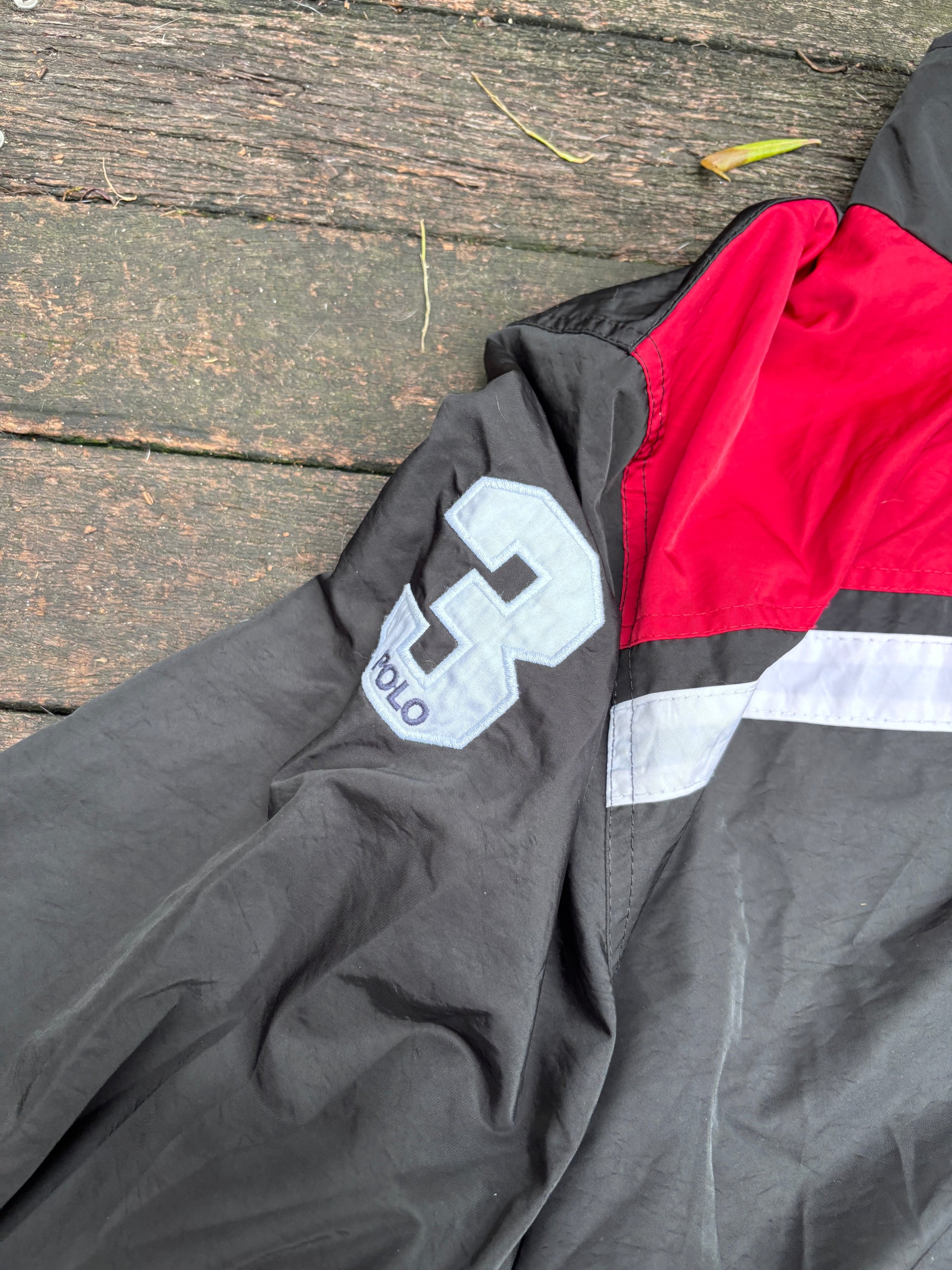 Vintage Polo Ralph Lauren Jacket Size XL Black Windbreaker