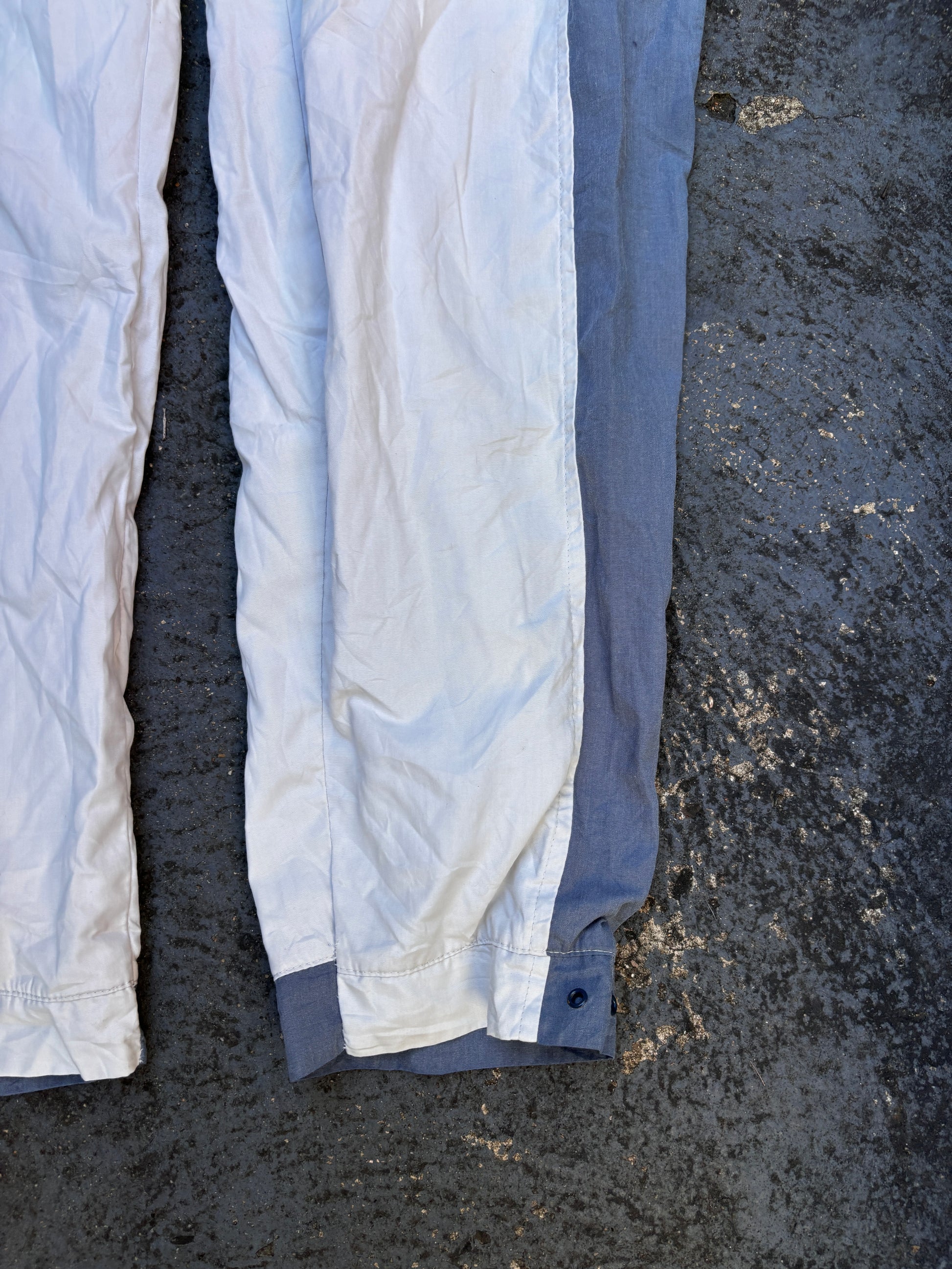 Vintage Y2K Nike Cargo Track Pants M Cream Grey Logo Classic Windbreakers