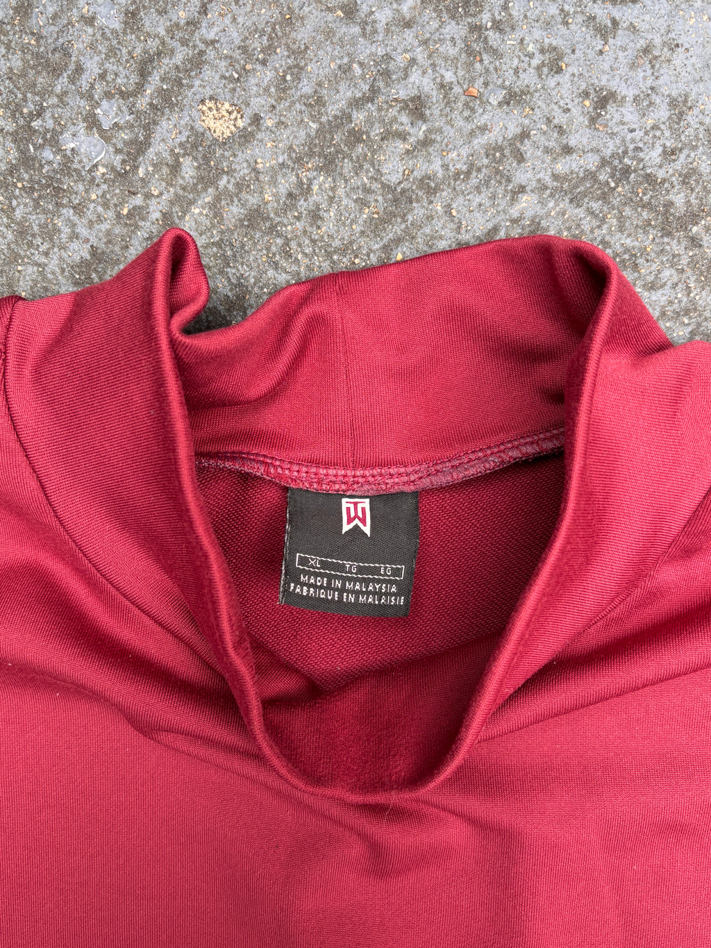Vintage 90s Nike Golf Jersey Size XL Tiger Woods TW Red Long Sleeve Skivvy