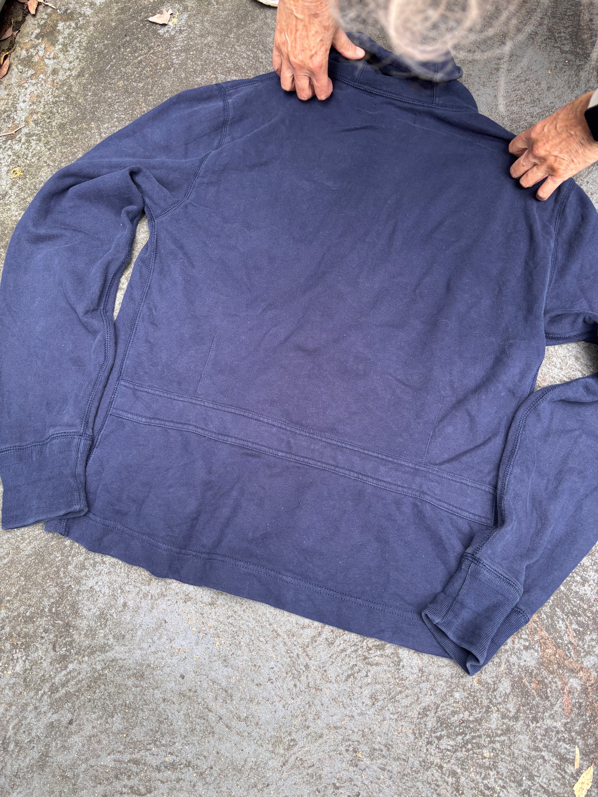 Vintage Y2K Polo Ralph Lauren Cardigan Size M Navy Chest Badge Cotton Button Up