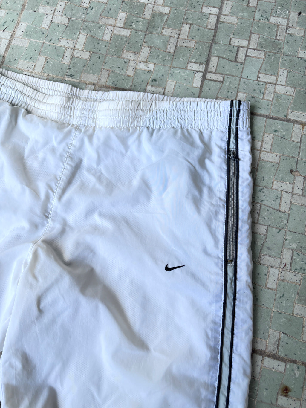 Y2K Nike Nylon Track Pants Size S White