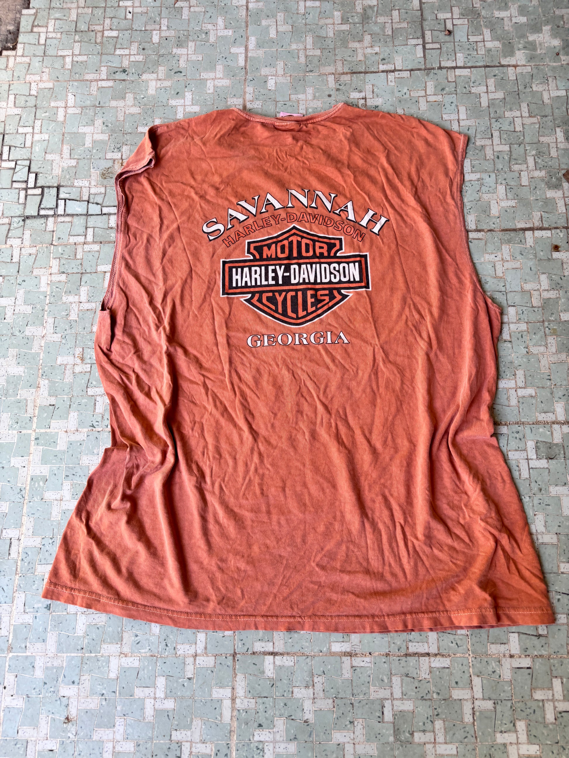 Vintage Harley-Davidson T-shrit Size XL Orange Georgia