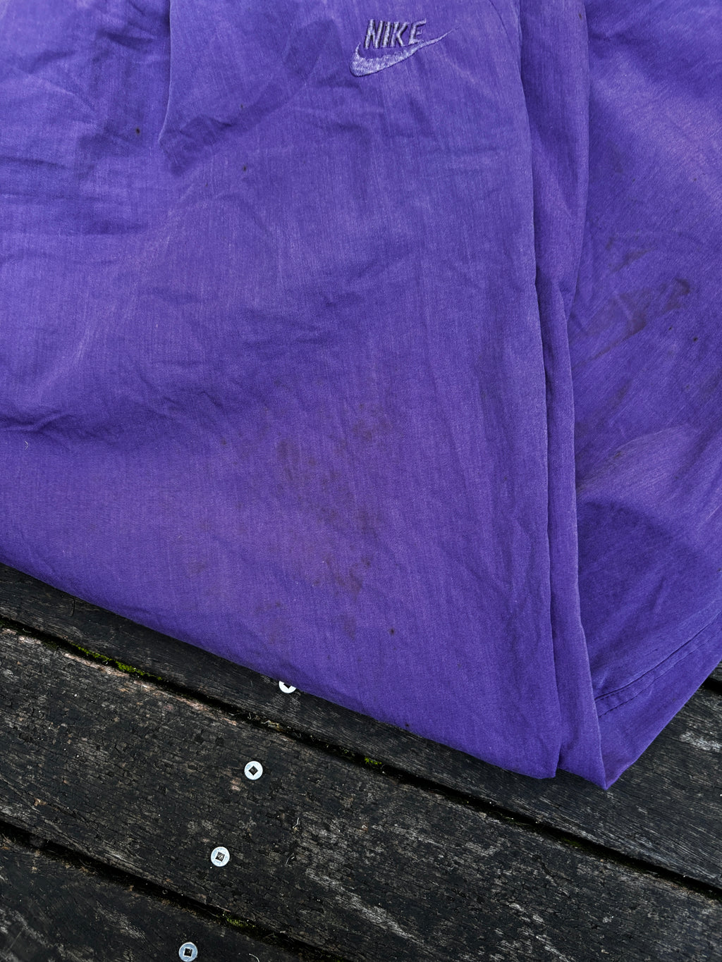 Vintage 90's Purple Nike Nylon Track Pants Size XL