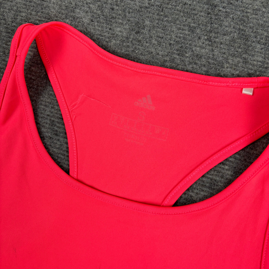 y2k Adidas Climalite Tank Top Women's Small Red Pink Activewear