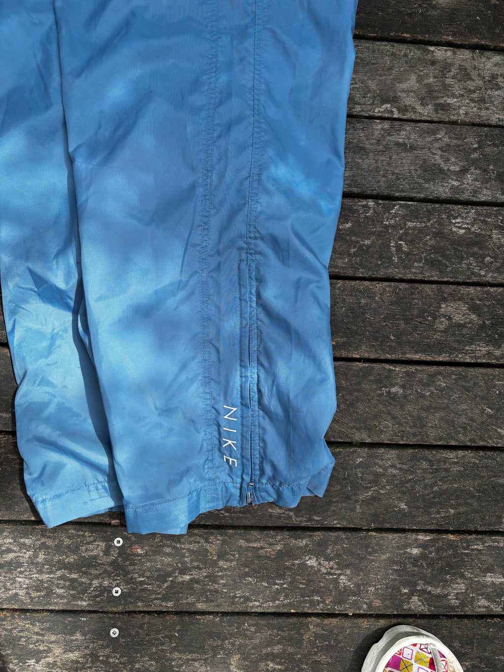 Vintage 90s Nike Track Pants Size L Baby Blue Nylon
