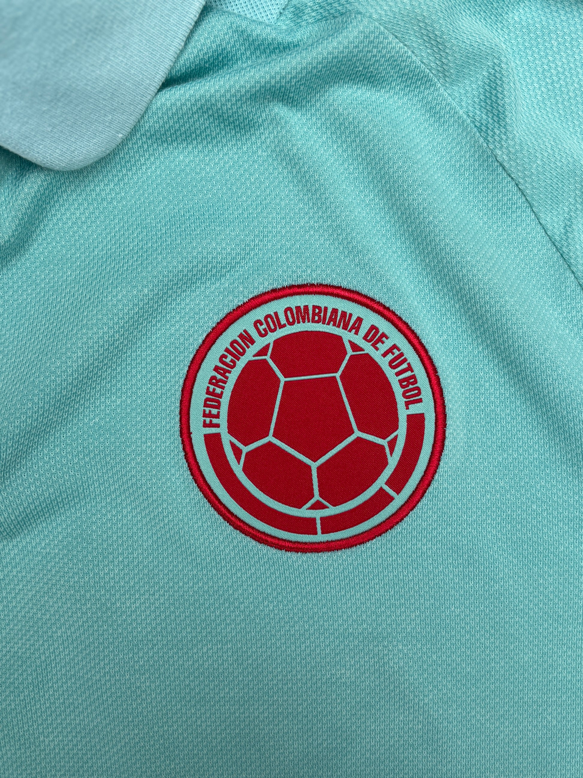 Adidas Columbia Football Polo Size XL Aqua National Soccer Team Logo Patch