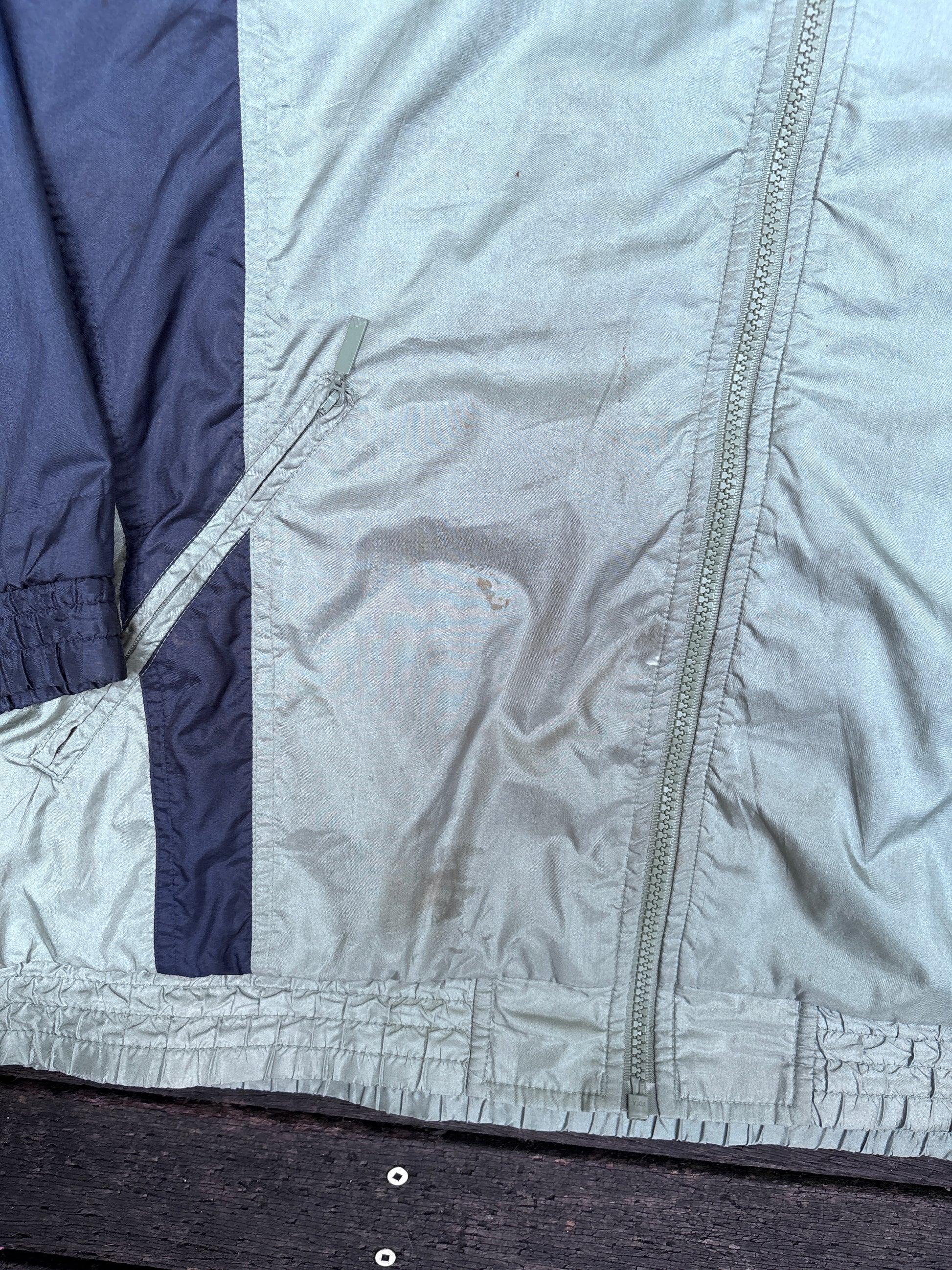 ADIDAS Classic Y2K Jacket Size XL Grey Green