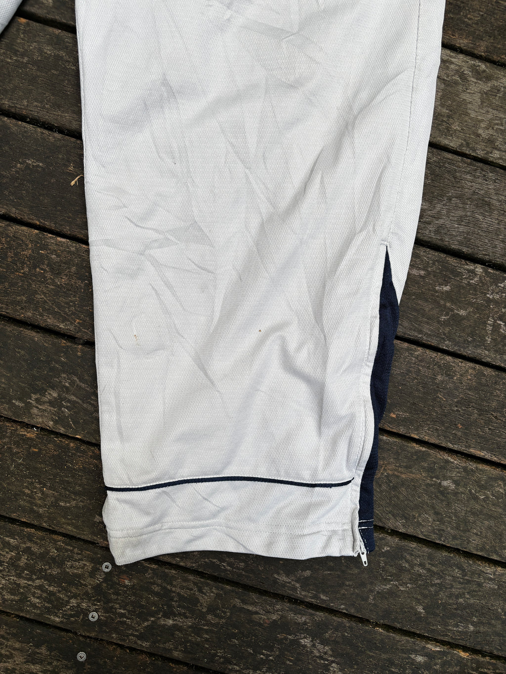 Vintage Y2K Nike Track Pants Light Grey Mesh Textured