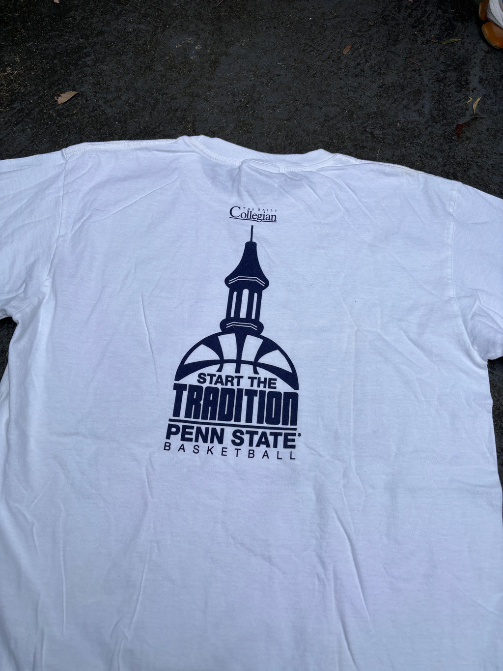 Vintage Y2K Nike Penn State Basketball T-shirt Sz S White Graphic Print College
