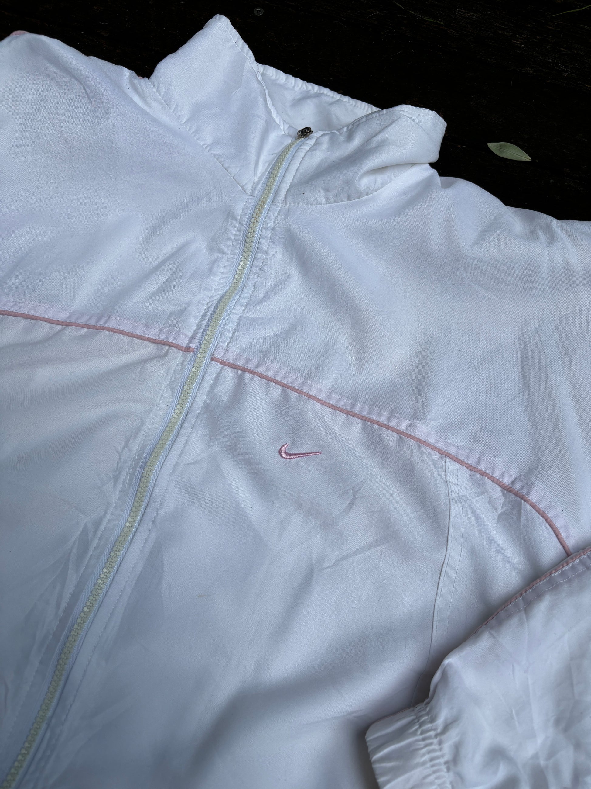 NIKE Vintage Y2K Windbreaker Jacket Sz M White