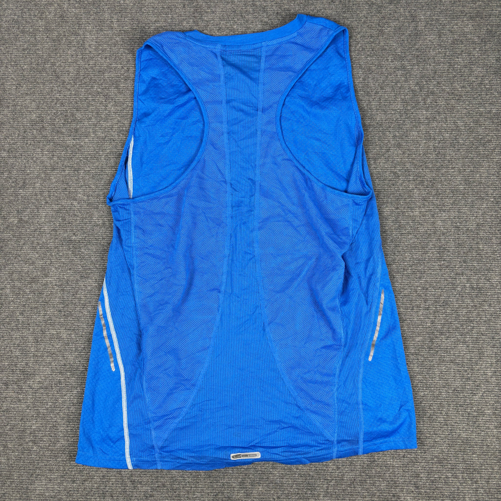 Puma running tank top men's medium blue activewear t-shirt