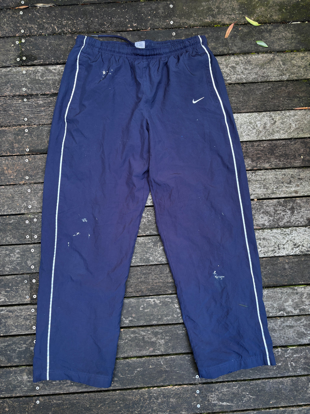 Classic Nike Y2K Track Pants Size M Navy