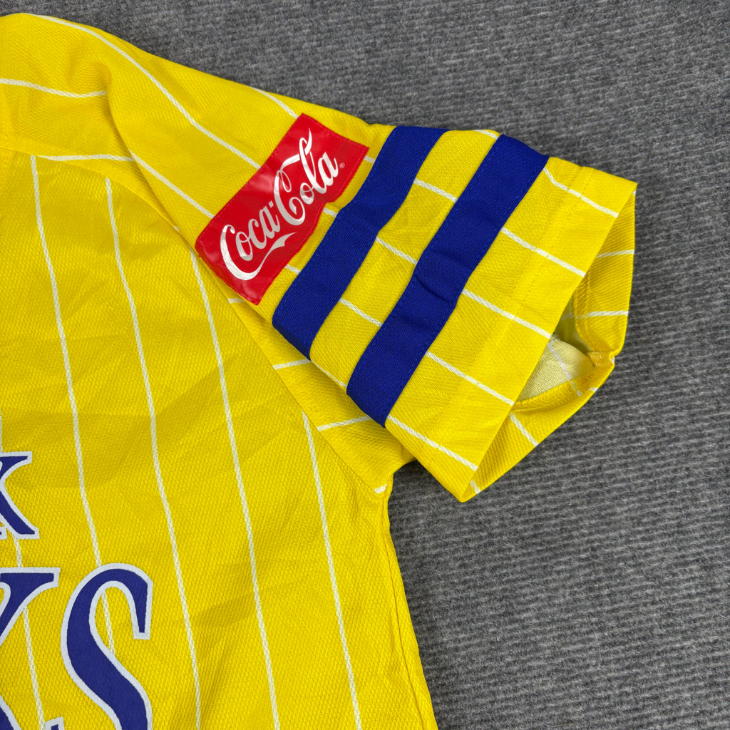 Majestic Soft Bank Hawks Jersey Men's Large Yellow Japanese Baseball NPL