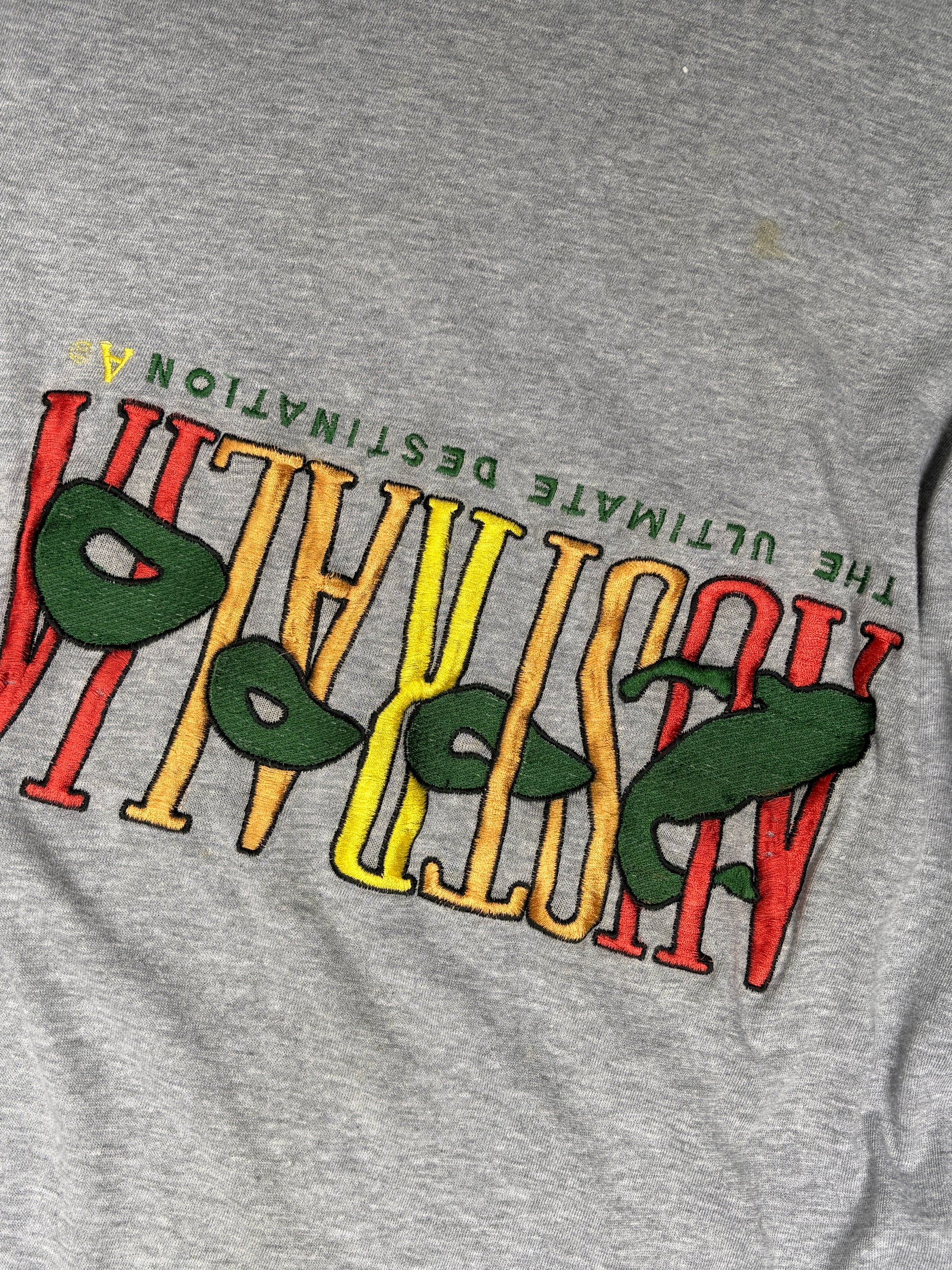 Vintage Y2K Bootleg Olympics Size S Oversized Grey Large Australia Embroidered Logo