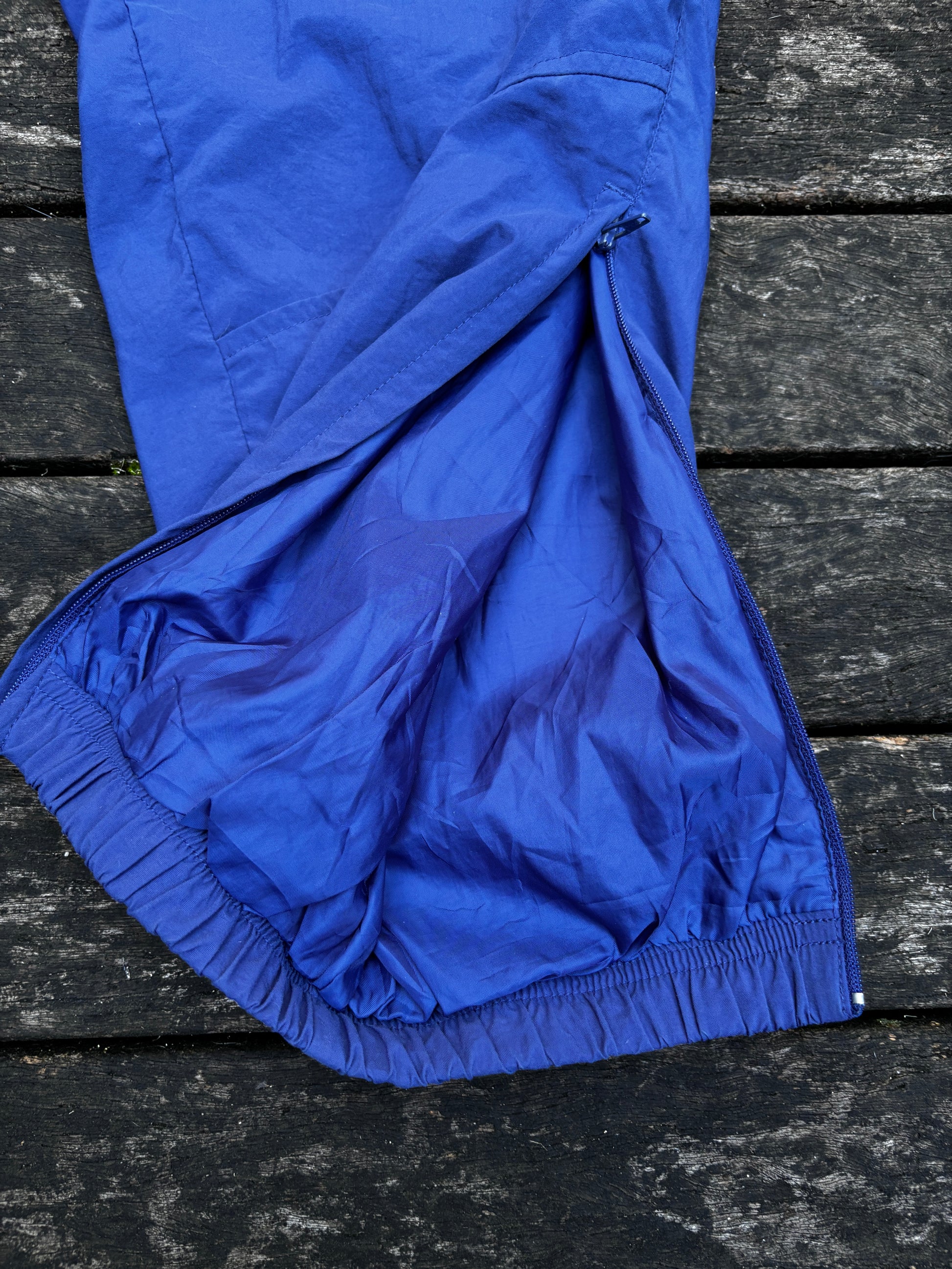 Y2K Nike Track Pants Blue/Purple White Detail Size L