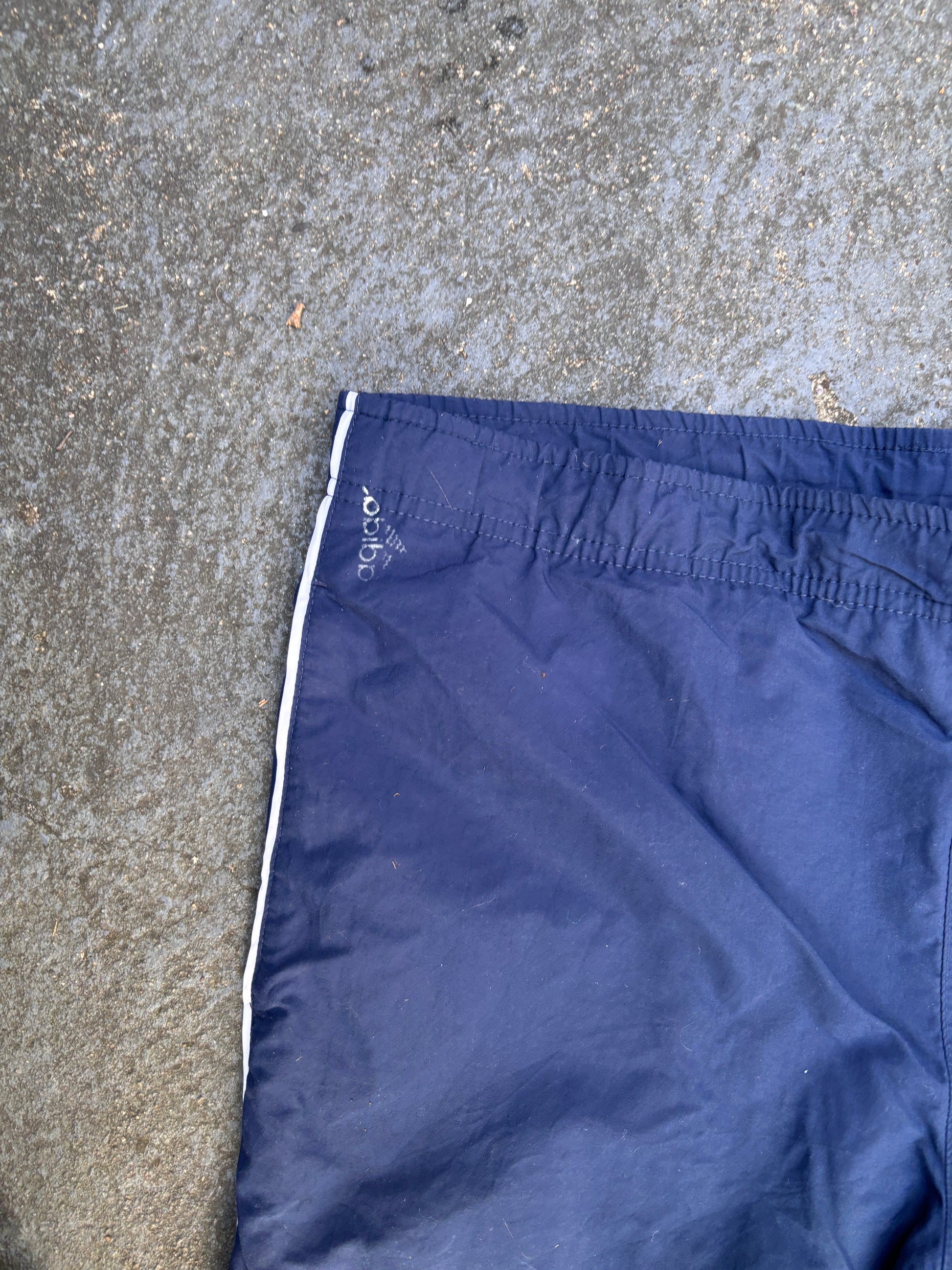 Vintage Y2K Nike Track Pants S Navy White Detail Wide Leg Windbreakers