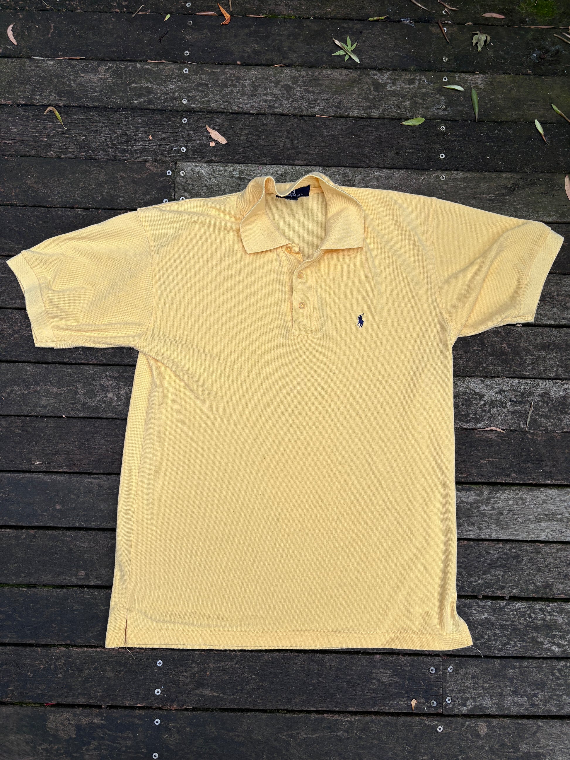 Vintage 90's Ralph Lauren Polo Shirt Size M Yellow