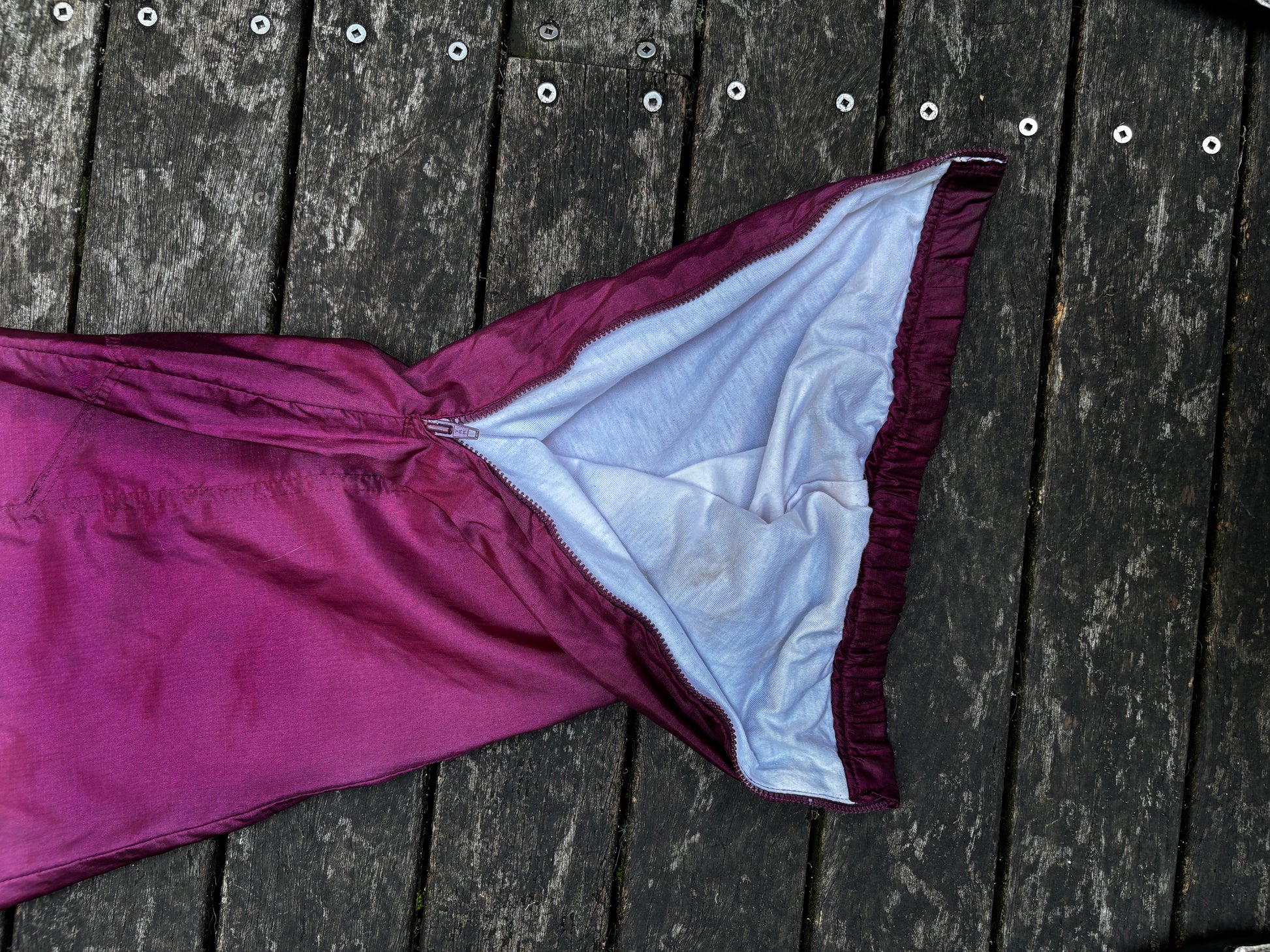 Vintage Nike Track Pants Size L Burgundy Nylon Windbreakers