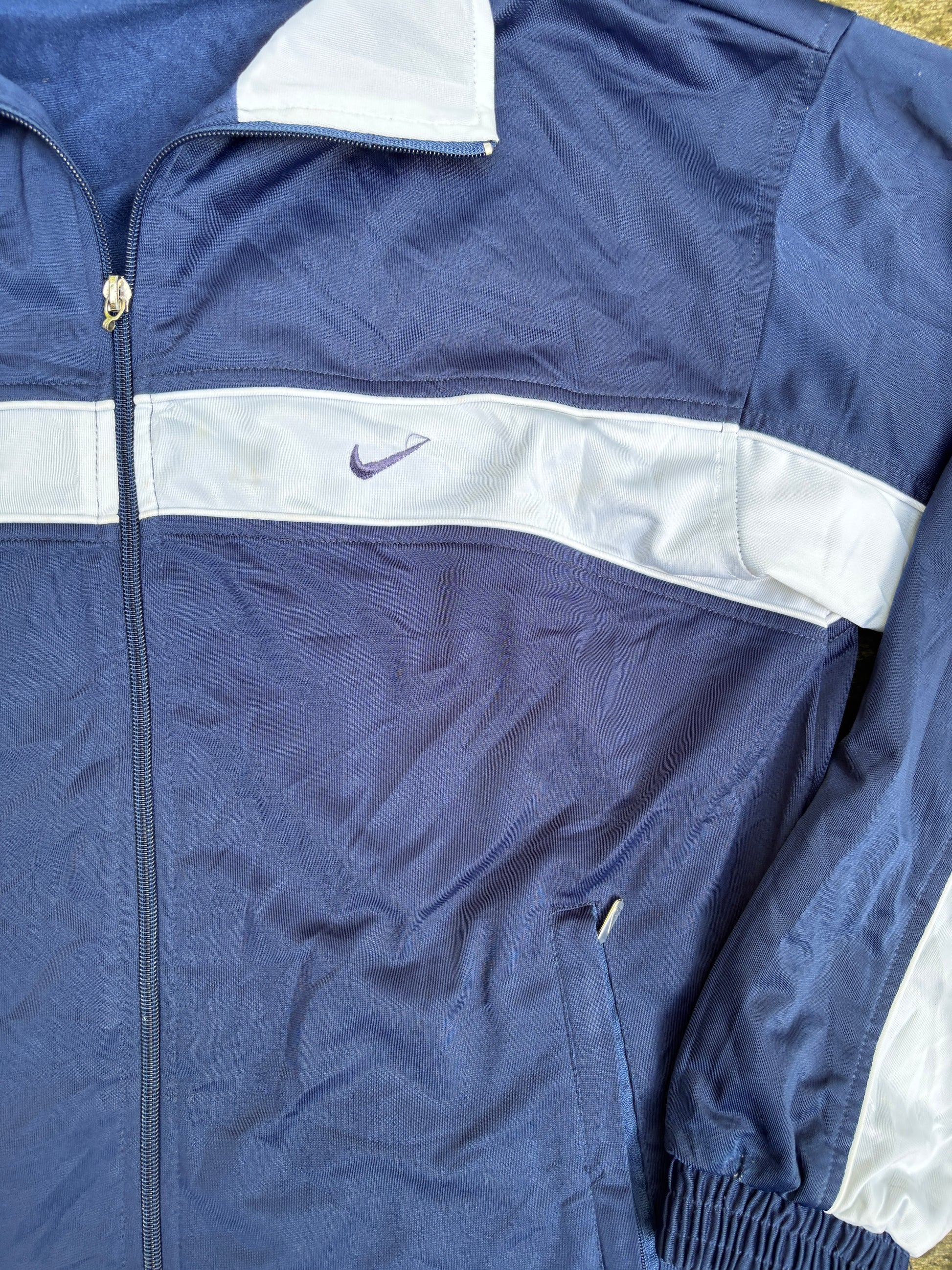 Vintage 90s Nike Premier Jacket Size M Navy