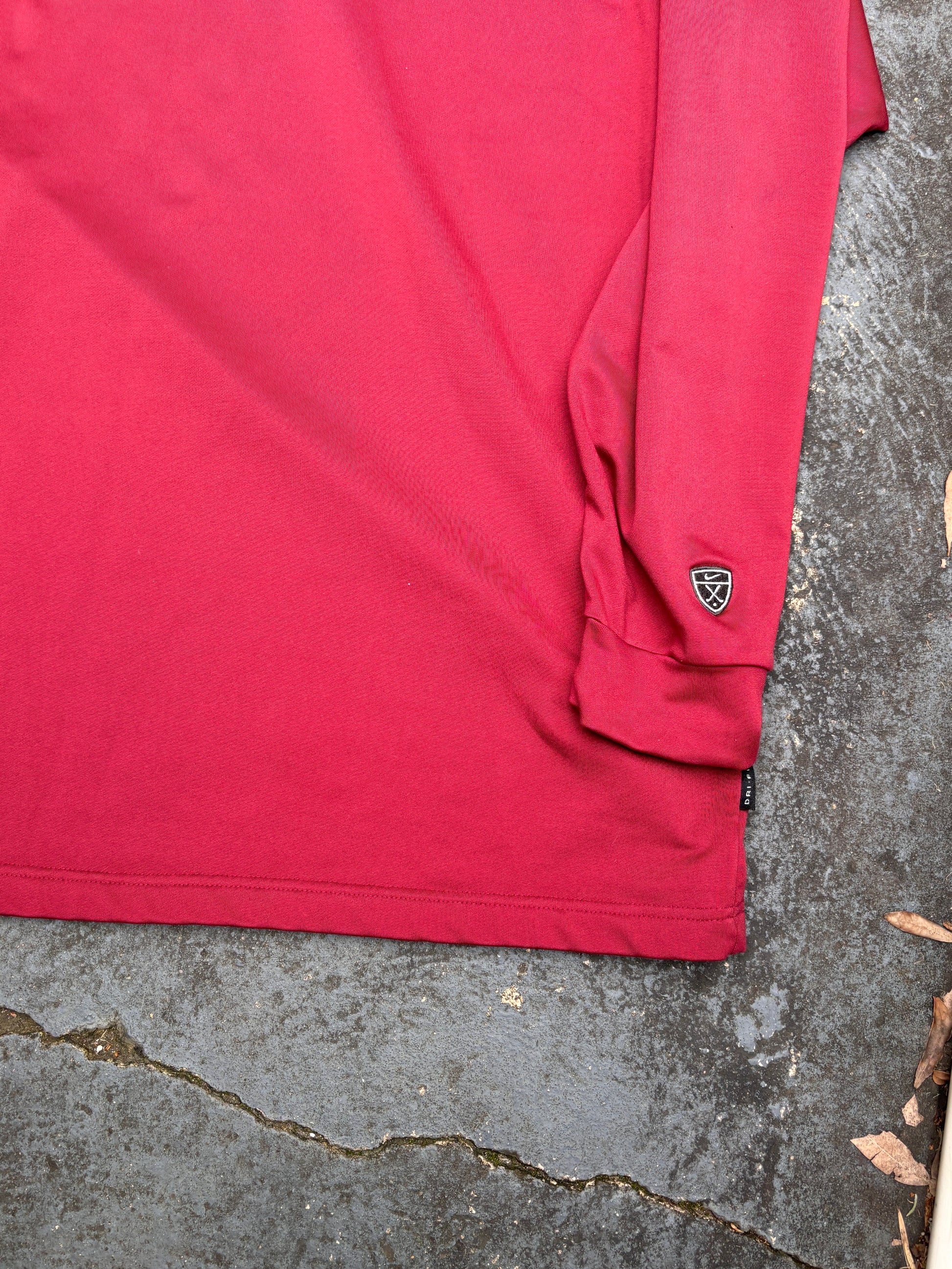 Vintage 90s Nike Golf Jersey Size XL Tiger Woods TW Red Long Sleeve Skivvy