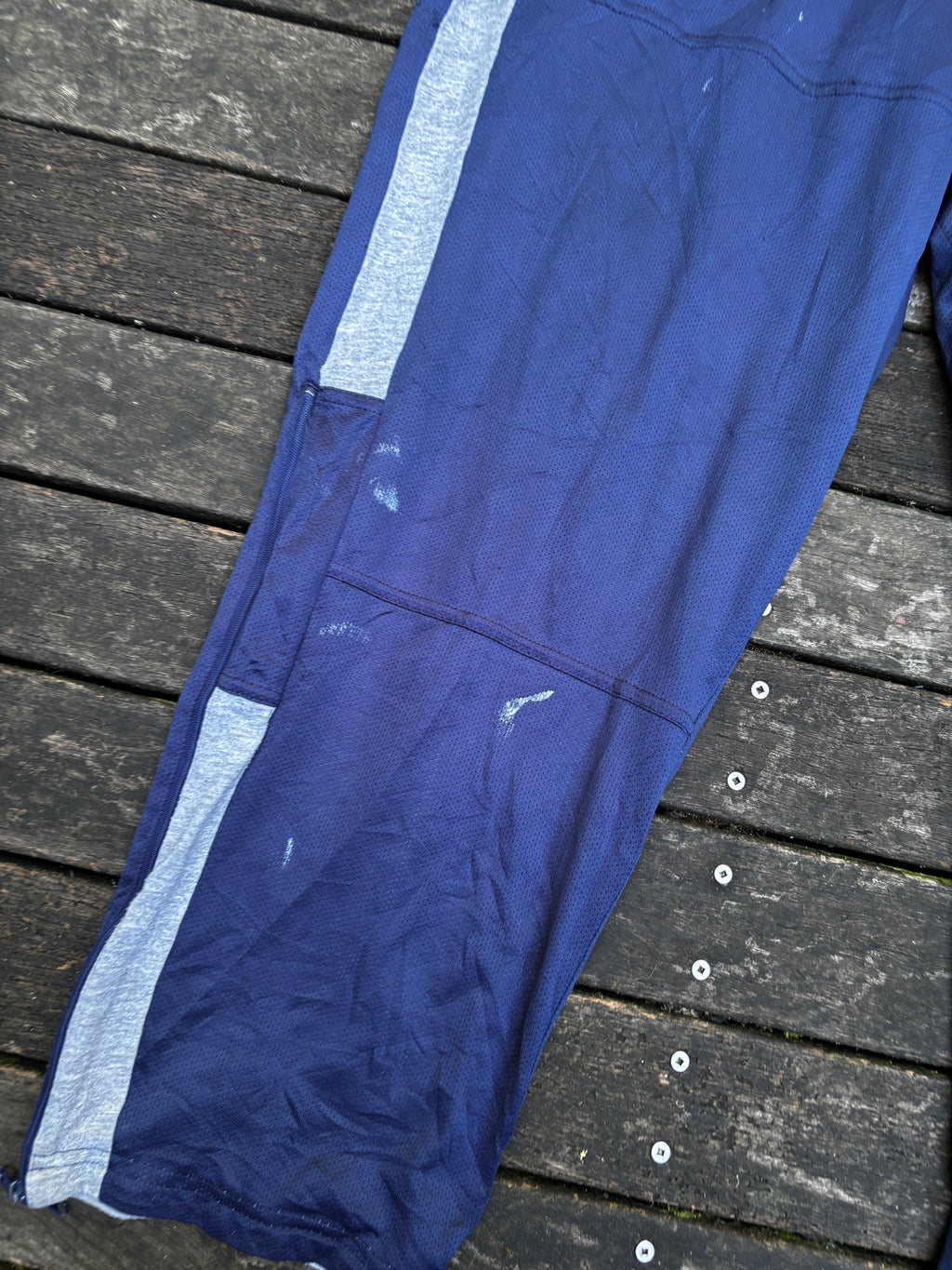 Nike Navy Y2K Wide Leg Track Pants Size S
