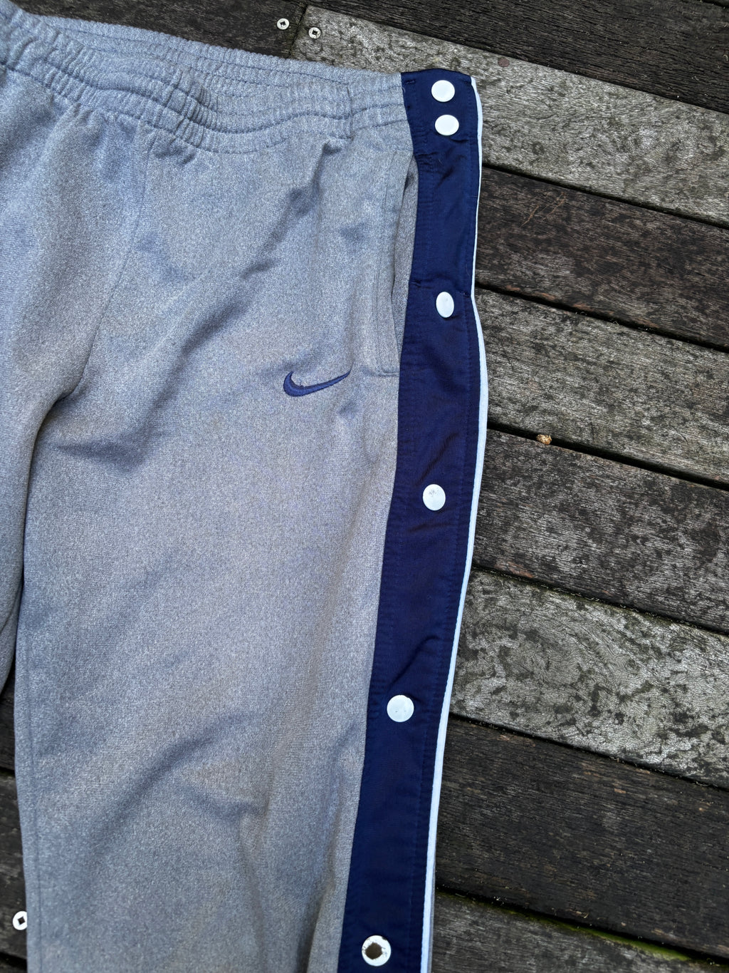 90's Nike Tearaway Track Pants in Grey Size M