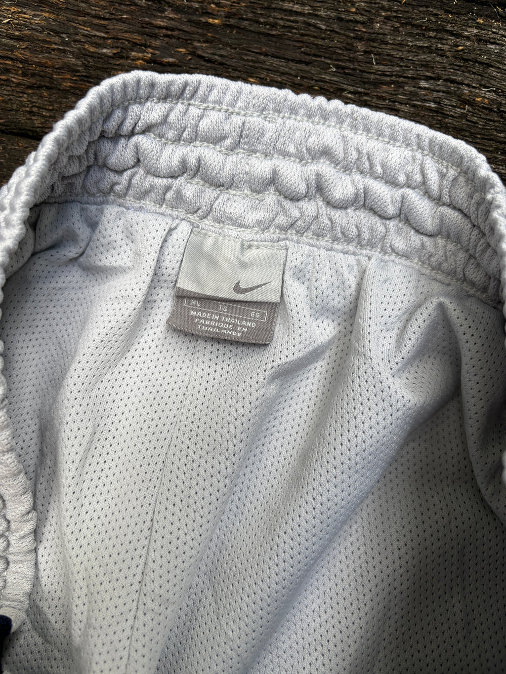 Vintage Y2K Nike Track Pants Light Grey Mesh Textured