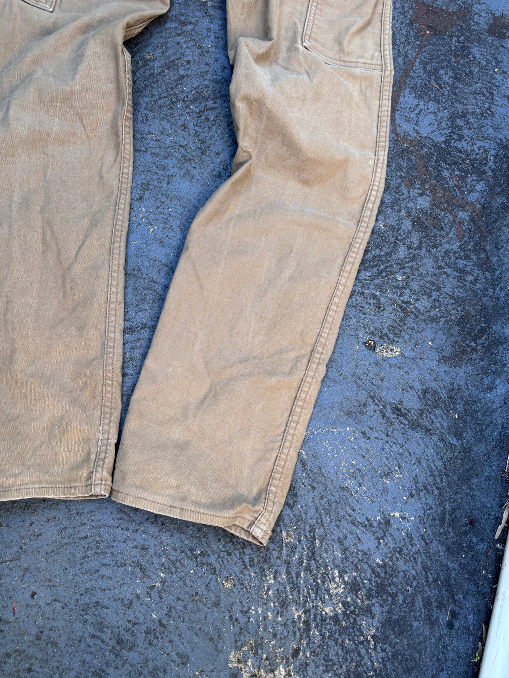 Levi's 511 Workwear Carpenter Jeans Size 33 Tan Distressed Worn in Straight Leg